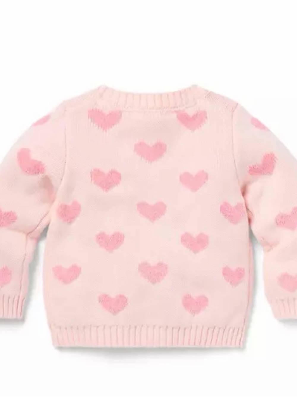 Janie and Jack Pink Heart Cardigan - Picture 2 of 3
